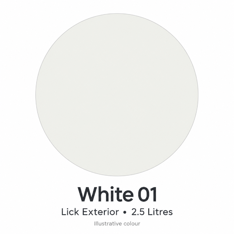White 01 Lick Exterior (2.5 Litres)