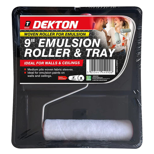 Paint Roller & Tray Emulsion 9"Set (Dekton)